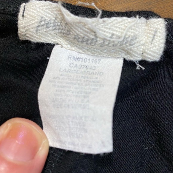 2for$25 Pebble & Stone Asymmetrical Black Tunic Top w Ruffle Detail Size Large - Picture 8 of 8